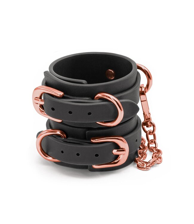 NS Novelties BONDAGE COUTURE WRIST CUFFS BLACK