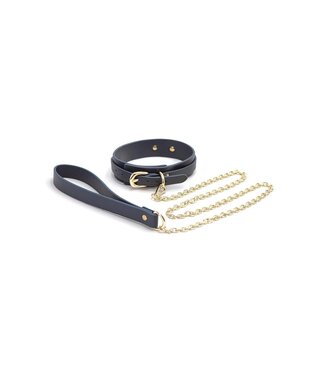 NS Novelties BONDAGE COUTURE COLLAR AND LEASH BLUE