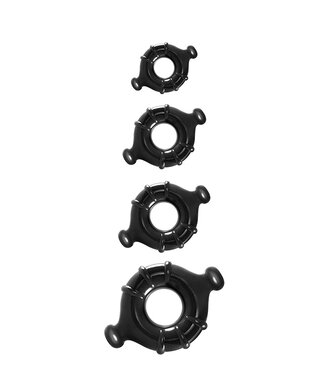 NS Novelties RENEGADE VITALITY RINGS BLACK