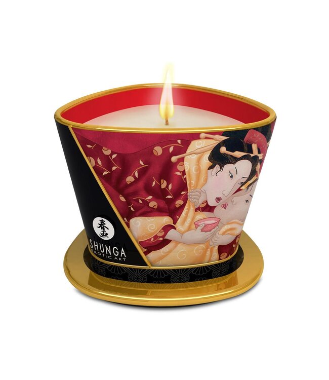 Shunga MASSAGE CANDLE SPARKLING STRAWBERRY WINE 170 ML