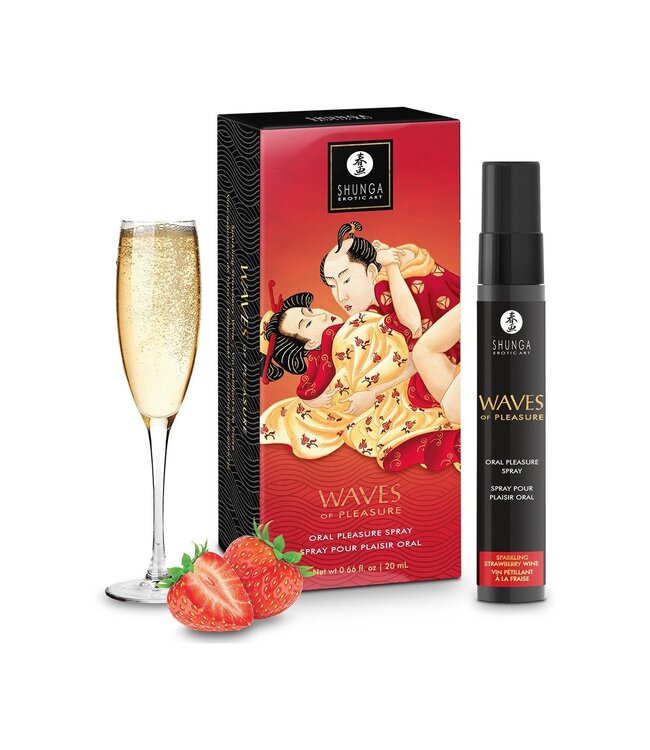 Shunga SHUNGA WAVES OF PLEASURE SPARKLING STRAWBERRY WINE 20 ML