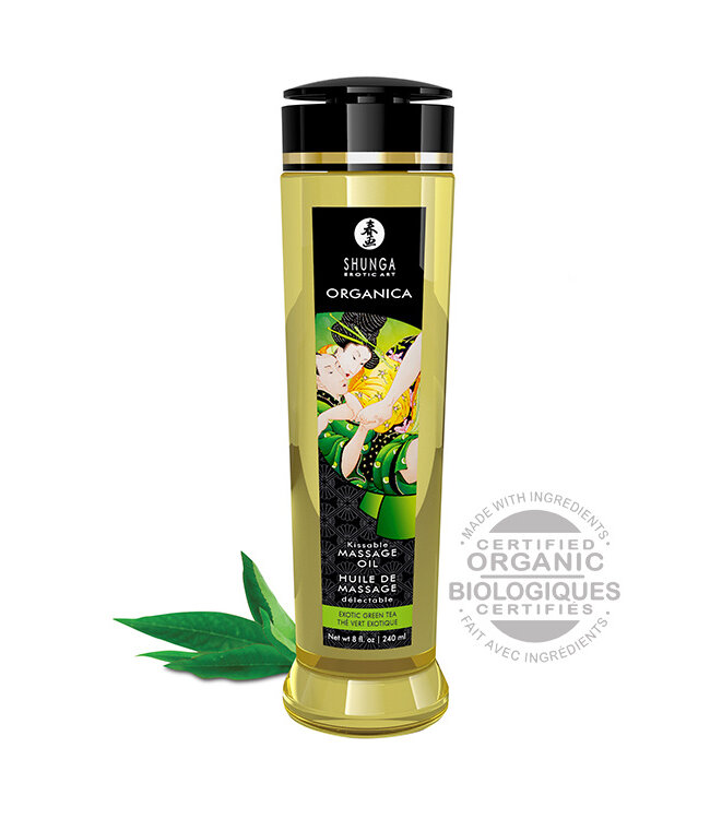 Shunga ORGANICA MASSAGE OIL GREEN TEA 240 ML