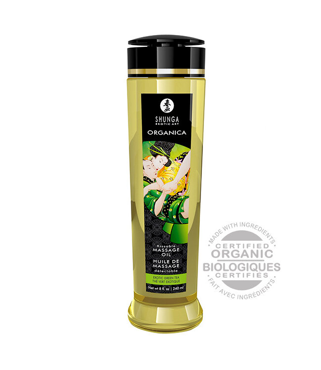 Shunga ORGANICA MASSAGE OIL GREEN TEA 240 ML