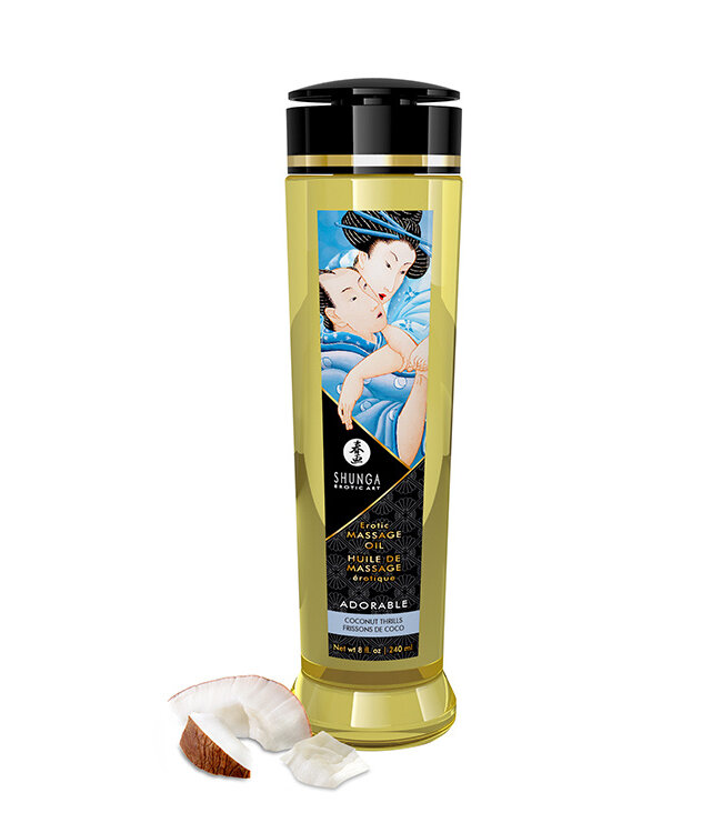 Shunga EROTIC MASSAGE OIL ADORABLE COCONUT 240ML