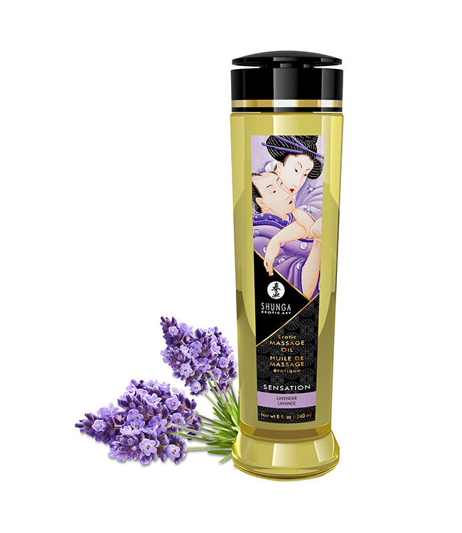 Shunga EROTIC MASSAGE OIL SENSATION LAVENDER 240 ML
