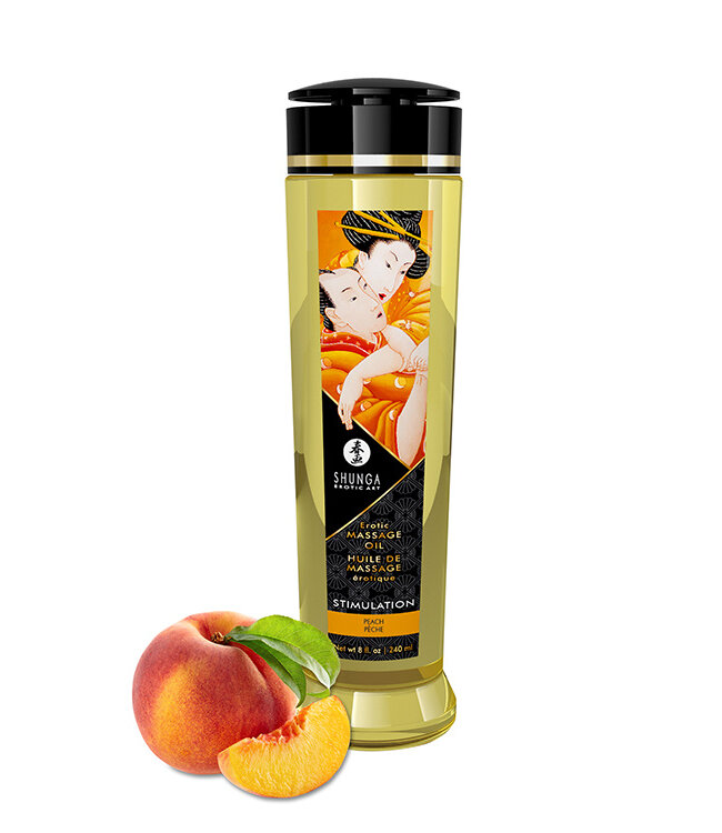 Shunga EROTIC MASSAGE OIL STIMULATION PEACH 240 ML