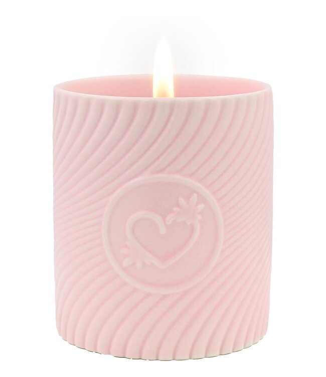 HighOnLove HIGH ON LOVE PINK MASSAGE CANDLE STRAWBERRIES AND CHAMPAGNE 220ML