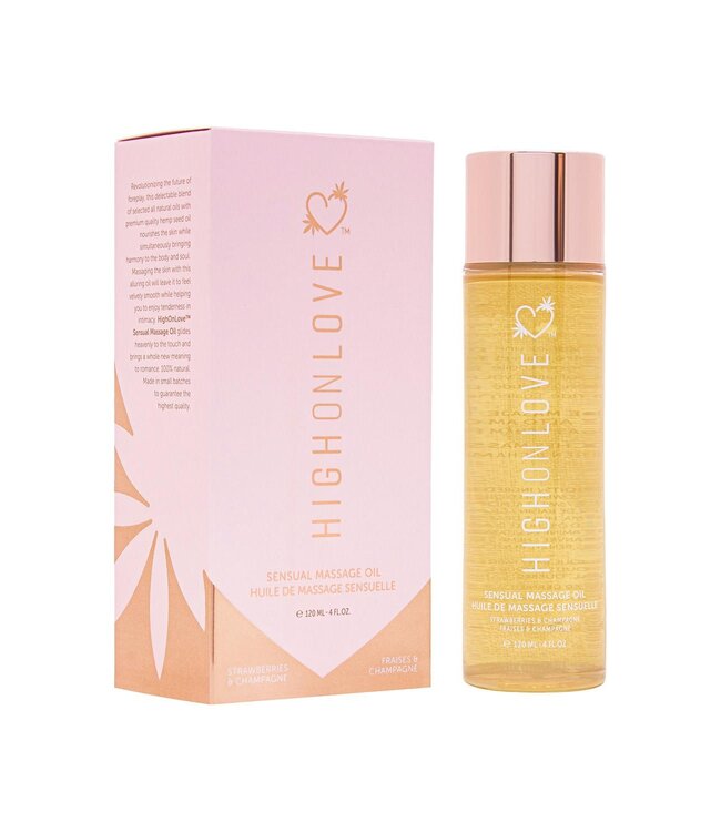 HighOnLove HIGH ON LOVE MASSAGE OIL STRAWBERRIES AND CHAMPAGNE 120ML