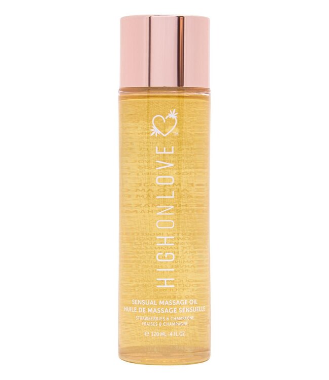 HighOnLove HIGH ON LOVE MASSAGE OIL STRAWBERRIES AND CHAMPAGNE 120ML