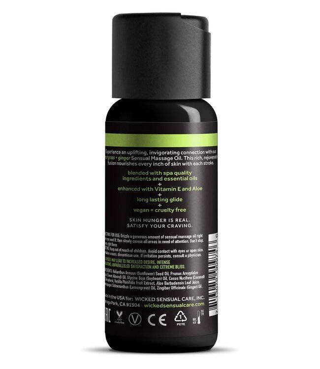 Wicked Sensual Care WICKED SENSUAL MASSAGE OIL LEMONGRASS GINGER 120ML