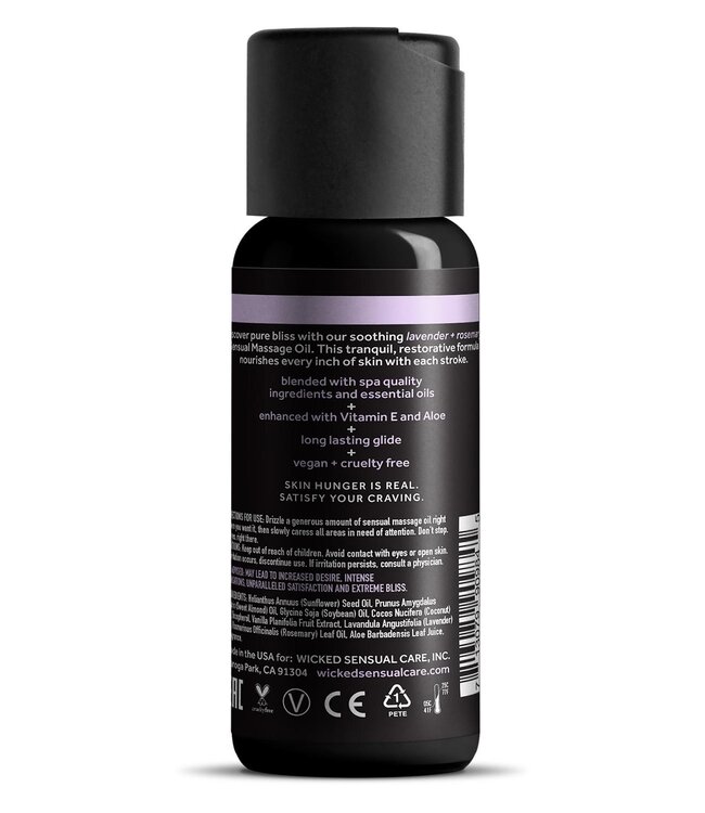 Wicked Sensual Care WICKED SENSUAL MASSAGE OIL LAVENDER ROSEMARY 120ML