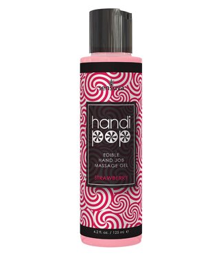 Sensuva SENSUVA HANDIPOP EDIBLE MASSAGE GEL STRAWBERRY 125ML