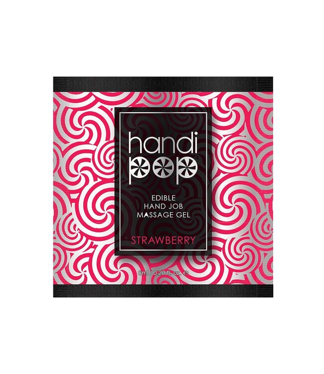 Sensuva SENSUVA HANDIPOP EDIBLE MASSAGE GEL STRAWBERRY 6 ML