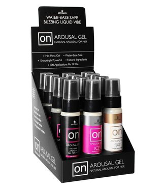 Sensuva SENSUVA ON AROUSAL GEL ASSORTED 12 PIECE DISPLAY