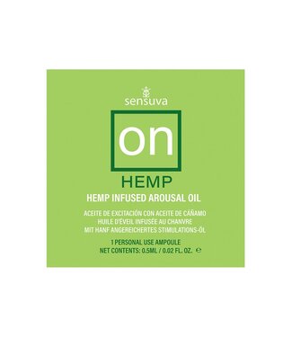 Sensuva SENSUVA ON HEMP AROUSAL OIL SINGLE USE AMPOULE