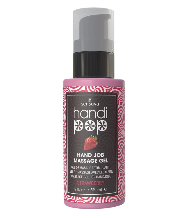 Sensuva SENSUVA HANDIPOP EDIBLE MASSAGE GEL STRAWBERRY 59ML