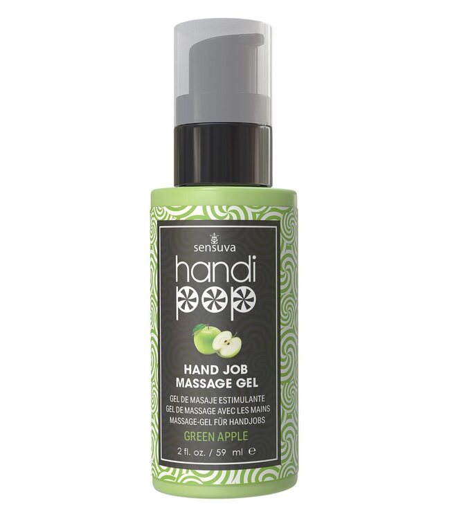 Sensuva SENSUVA HANDIPOP EDIBLE MASSAGE GEL GREEN APPLE 59ML