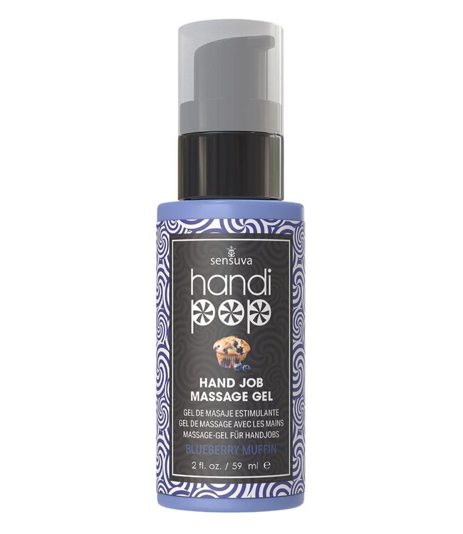 Sensuva SENSUVA HANDIPOP EDIBLE MASSAGE GEL BLUEBERRY MUFFIN 59ML
