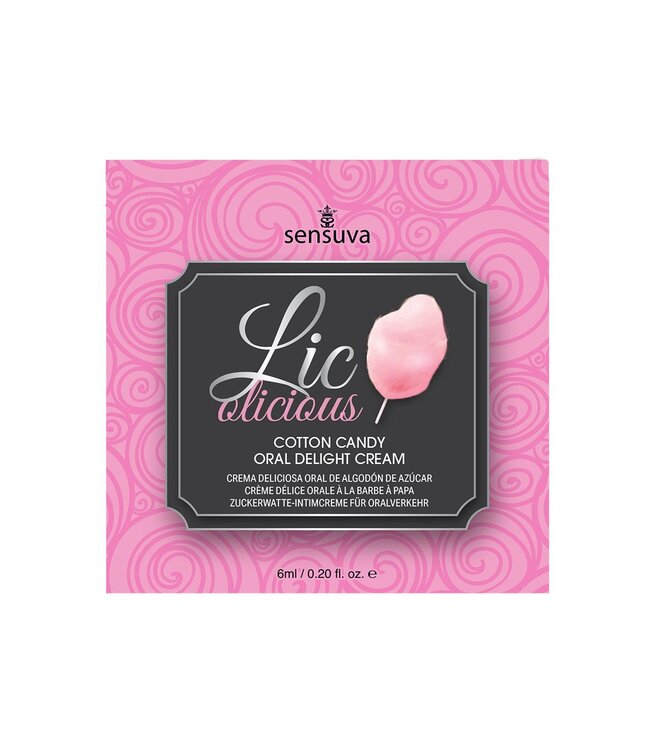 Sensuva SENSUVA LIC-O-LICIOUS ORAL DELIGHT CREAM COTTON CANDY 6 ML
