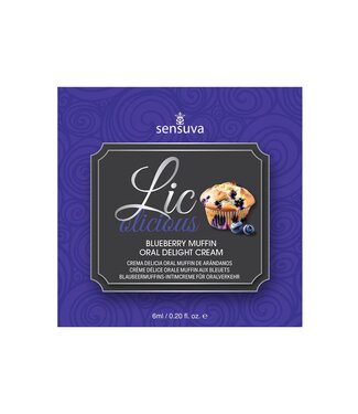 Sensuva SENSUVA LIC-O-LICIOUS ORAL DELIGHT CREAM BLUEBERRY MUFFIN 6 ML