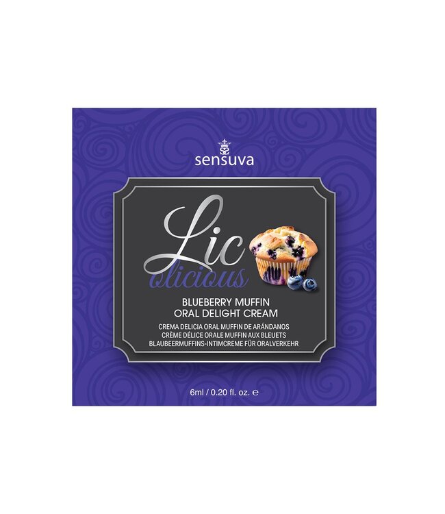 Sensuva SENSUVA LIC-O-LICIOUS ORAL DELIGHT CREAM BLUEBERRY MUFFIN 6 ML