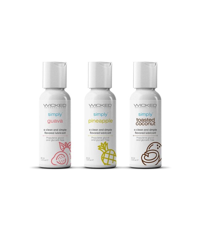 Wicked Sensual Care WICKED SIMPLY TROPICAL TRIO WATERBASED LUBRICANT 3X30ML