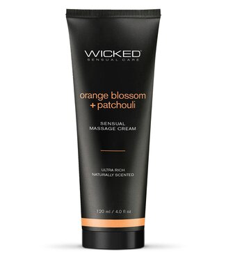 Wicked Sensual Care WICKED SENSUAL MASSAGE CREAM 120ML ORANGE BLOSSOM AND PATCHOULI SCENTED