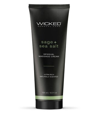 Wicked Sensual Care WICKED SENSUAL MASSAGE CREAM 120ML SAGE AND SEASALT SCENTED