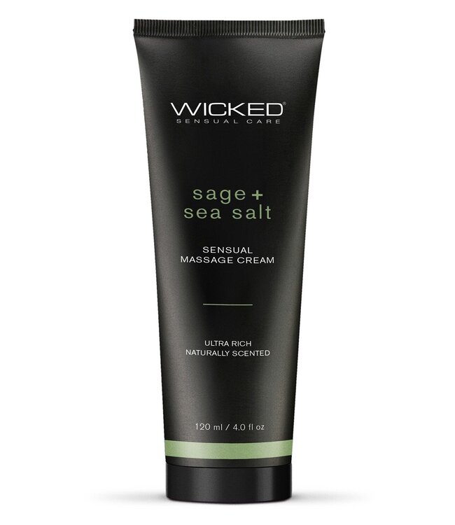 Wicked Sensual Care WICKED SENSUAL MASSAGE CREAM 120ML SAGE AND SEASALT SCENTED