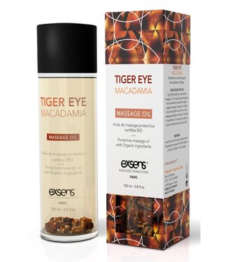 Exsens EXSENS ORGANIC MASSAGE OIL TIGER EYE MACADAMIA  100ML