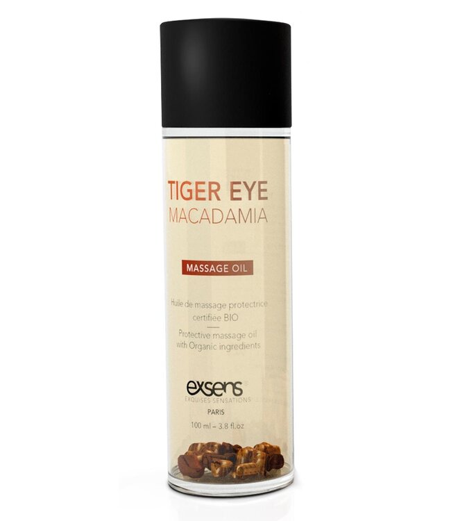 Exsens EXSENS ORGANIC MASSAGE OIL TIGER EYE MACADAMIA  100ML
