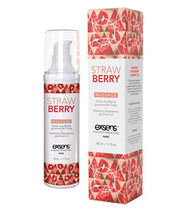 Exsens EXSENS WARMING MASSAGE OIL STRAWBERRY  50ML