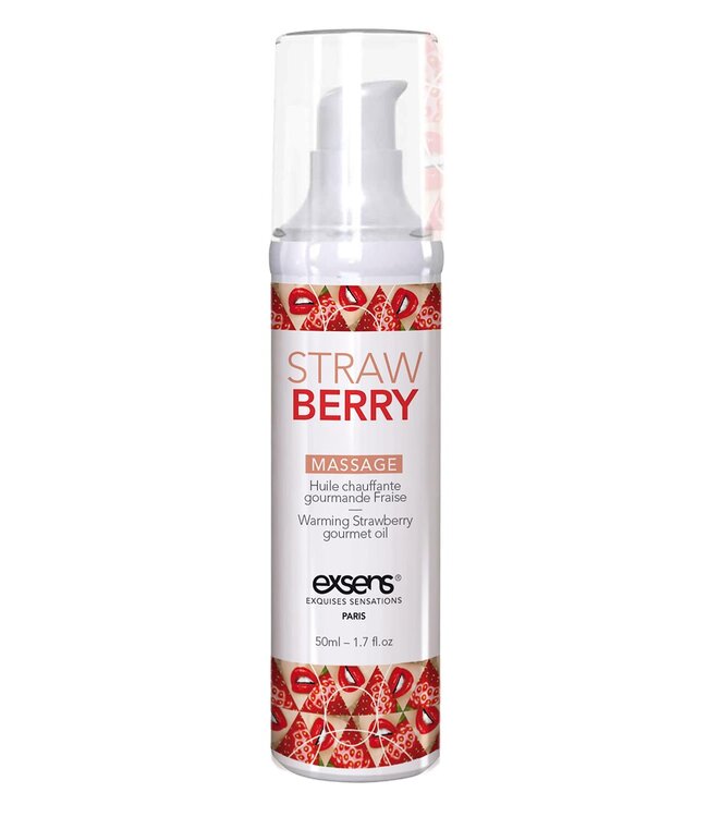 Exsens EXSENS WARMING MASSAGE OIL STRAWBERRY  50ML