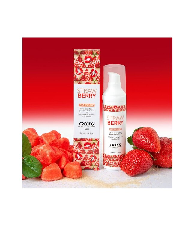 Exsens EXSENS WARMING MASSAGE OIL STRAWBERRY  50ML