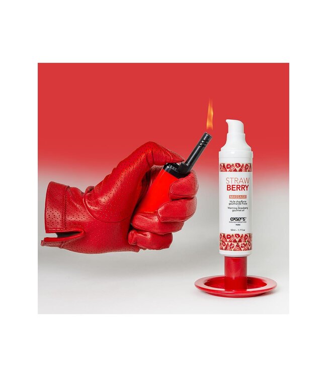 Exsens EXSENS WARMING MASSAGE OIL STRAWBERRY  50ML