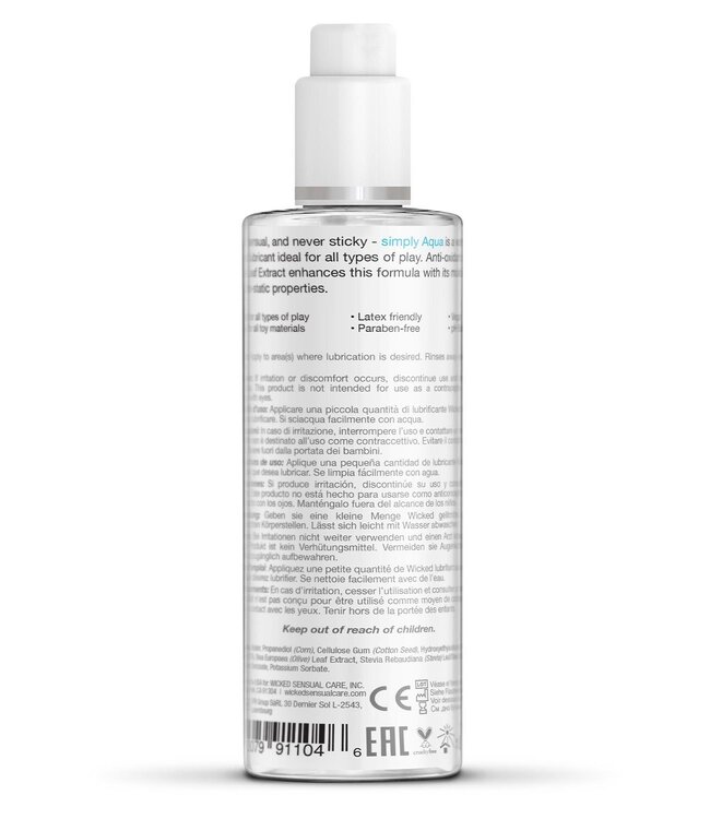 Wicked Sensual Care WICKED SIMPLY AQUA LUBRICANT 120ML