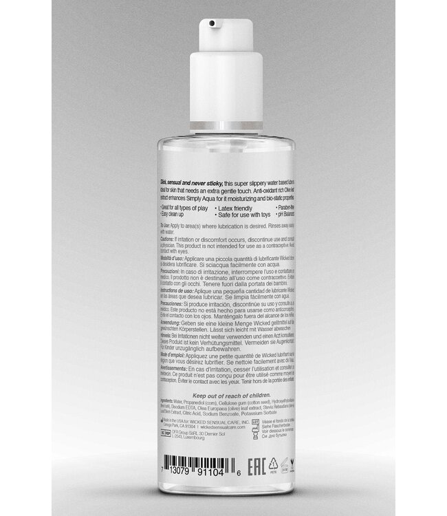Wicked Sensual Care WICKED SIMPLY AQUA LUBRICANT 120ML