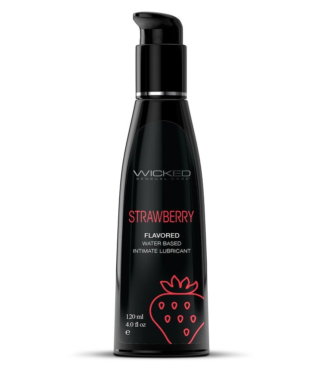 Wicked Sensual Care WICKED AQUA STRAWBERRY FLAVORED LUBRICANT 120ML