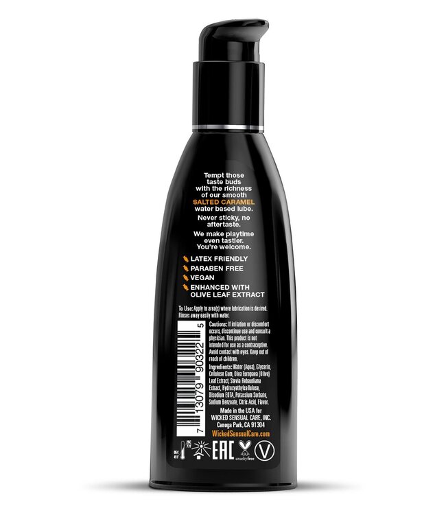 Wicked Sensual Care WICKED AQUA SALTED CARAMEL FLAVORED LUBRICANT 60ML