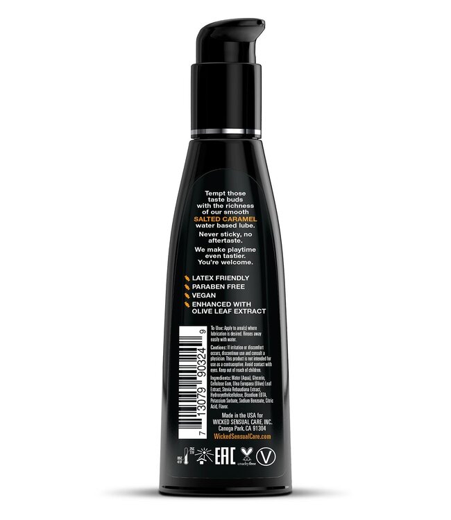 Wicked Sensual Care WICKED AQUA SALTED CARAMEL FLAVORED LUBRICANT 120ML
