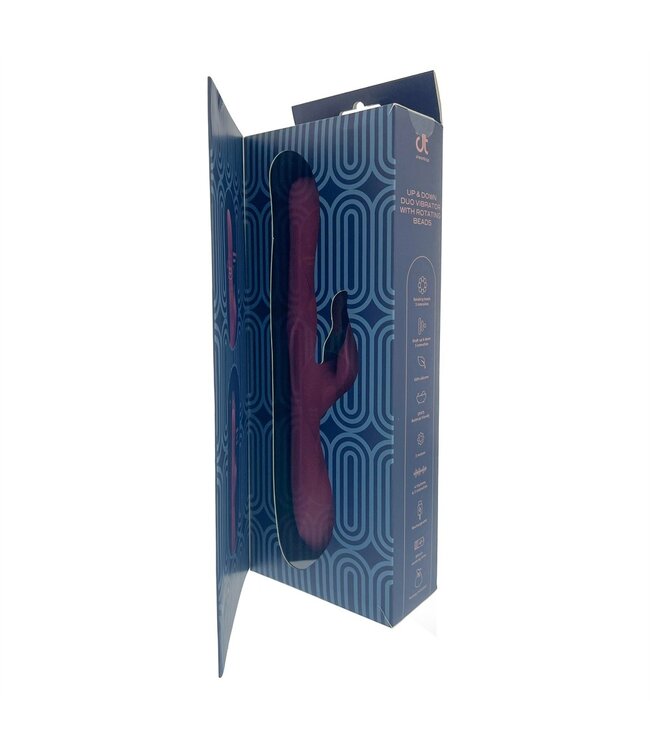 Dreamtoys PULZ MORGAN UP AND DOWN DUO VIBRATOR WITH ROTATING BEADS