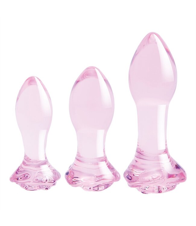 Dreamtoys GLAZE GLASS ROSEBUD ANAL TRAINING SET