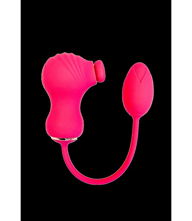 Dreamtoys ESSENTIALS FLEXIBLE DUAL STIMULATOR AND VIBRATING EGG PINK