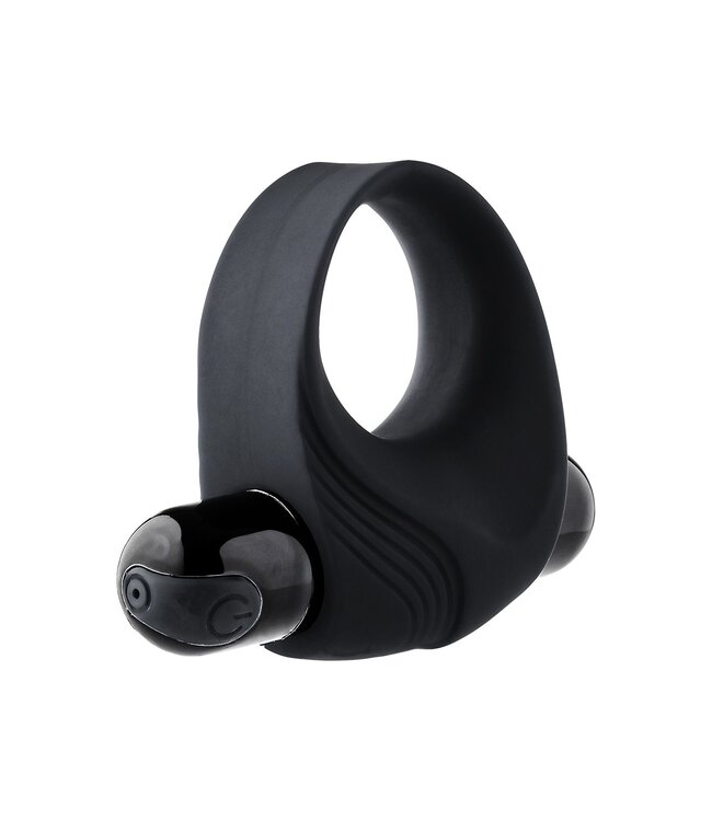 Dreamtoys RAMROD VIBRATING COCKRING WITH BIG BULLET BLACK