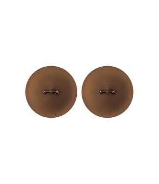 Peekaboo PEEKABOOS SILICONE PIERCED NIPPLE COVERS, BROWN