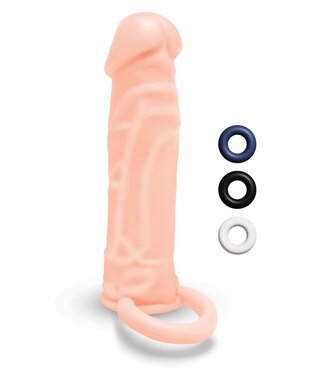 Size-Up SIZE UP SILICONE REALISTIC PENIS EXTENDER WITH BALL LOOP FLESH