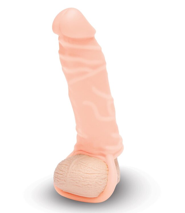 Size-Up SIZE UP SILICONE REALISTIC PENIS EXTENDER WITH BALL LOOP FLESH