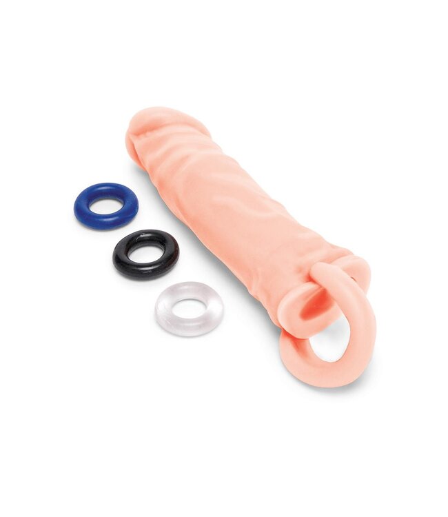 Size-Up SIZE UP SILICONE REALISTIC PENIS EXTENDER WITH BALL LOOP FLESH