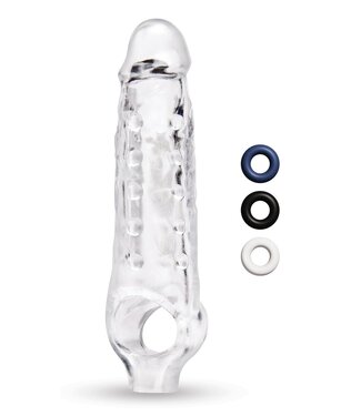 Size-Up SIZE UP CLEAR VIEW STUDDED PENIS EXTENDER WITH BALL LOOP