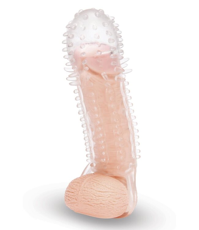 Size-Up SIZE UP CLEAR VIEW TEXTURED PENIS EXTENDER WITH BALL LOOP